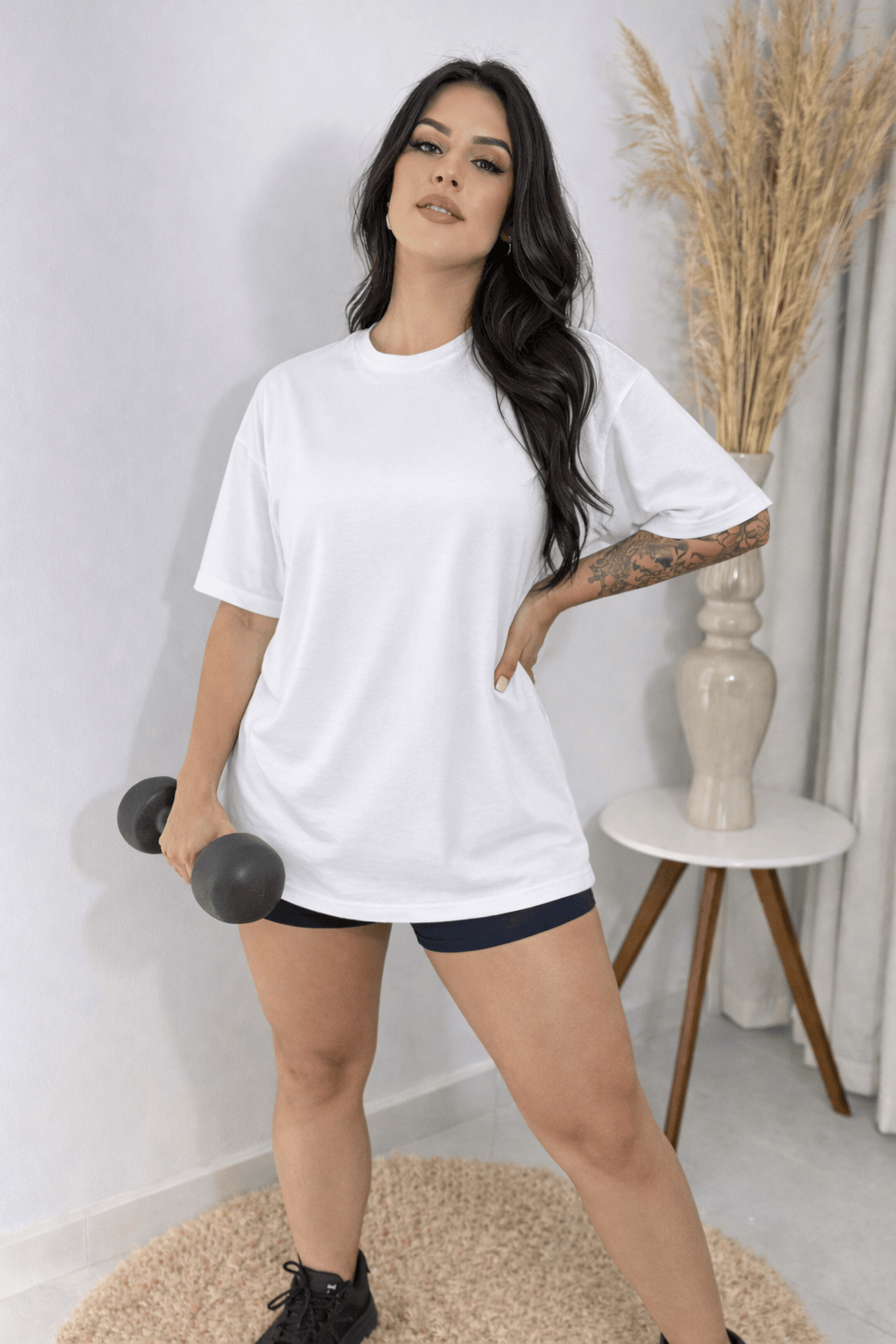 Camiseta Oversized (Camisetão) Feminina | Hustle to Be the Best in Fitness