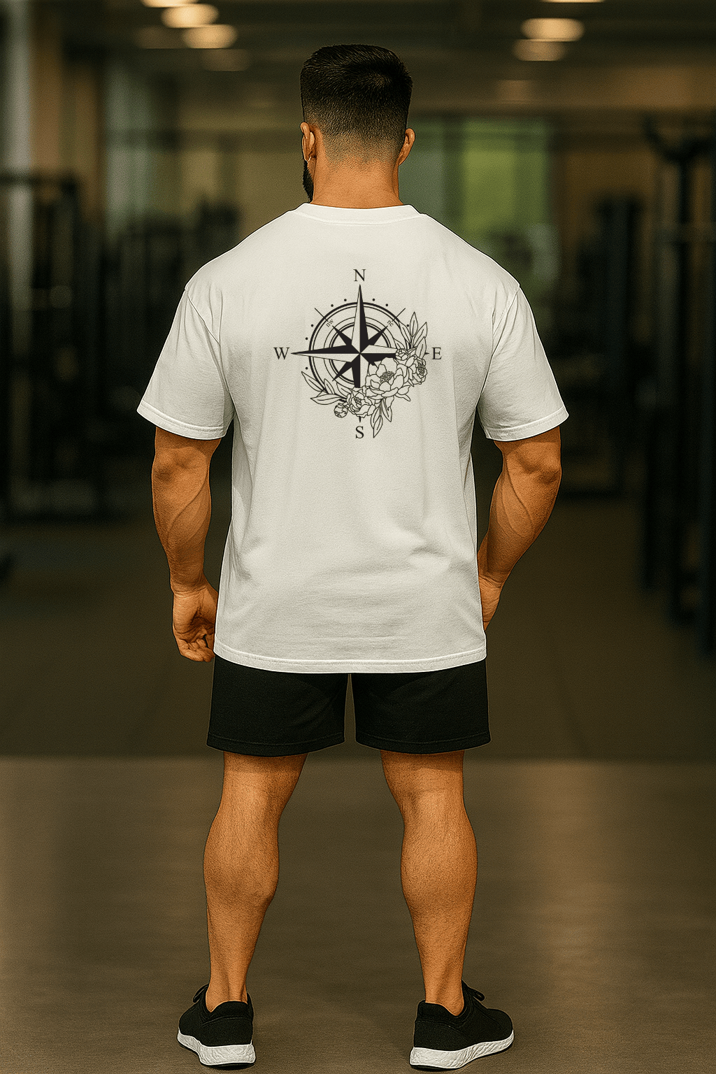 Camiseta Oversized Masculina | Estampa - Rosa dos Ventos