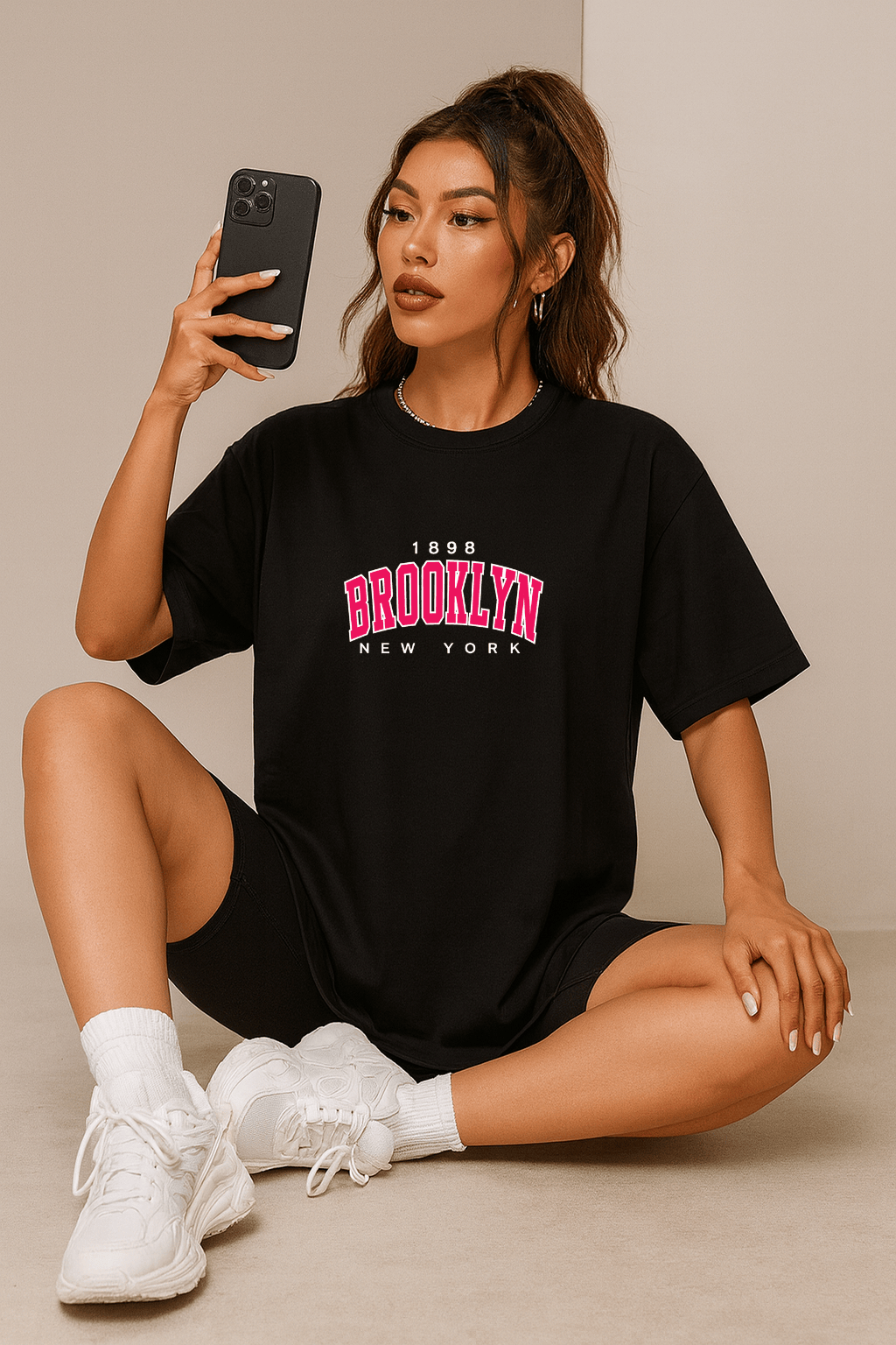 Camiseta Oversized Feminina | Estampa Brooklyn New York
