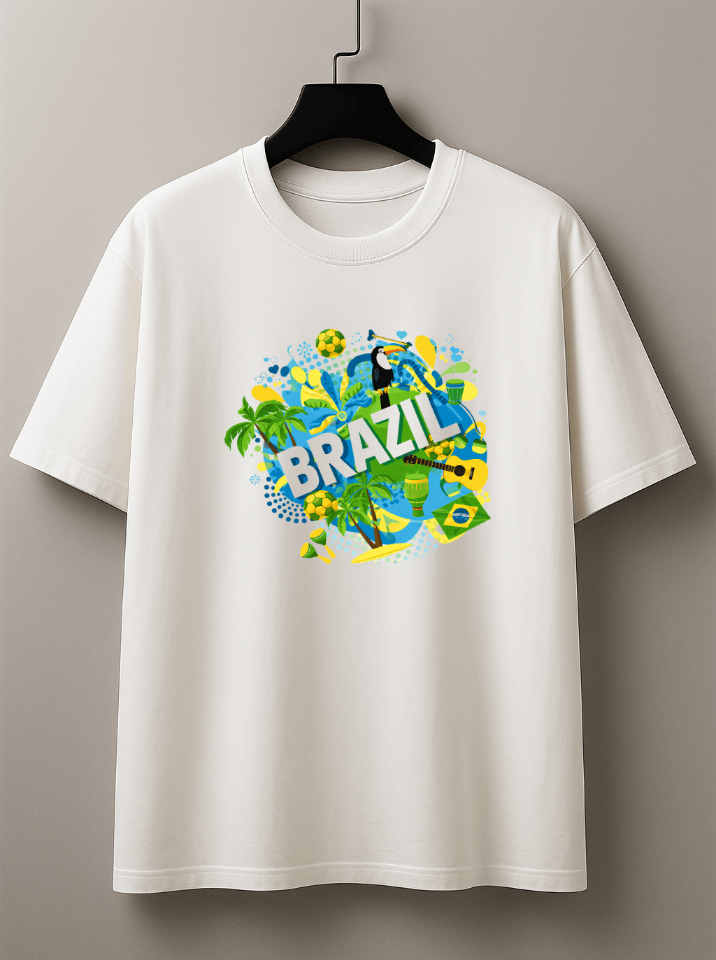 Camiseta Premium Manga Curta Tradicional Feminina Brasil | Estilo Nacional