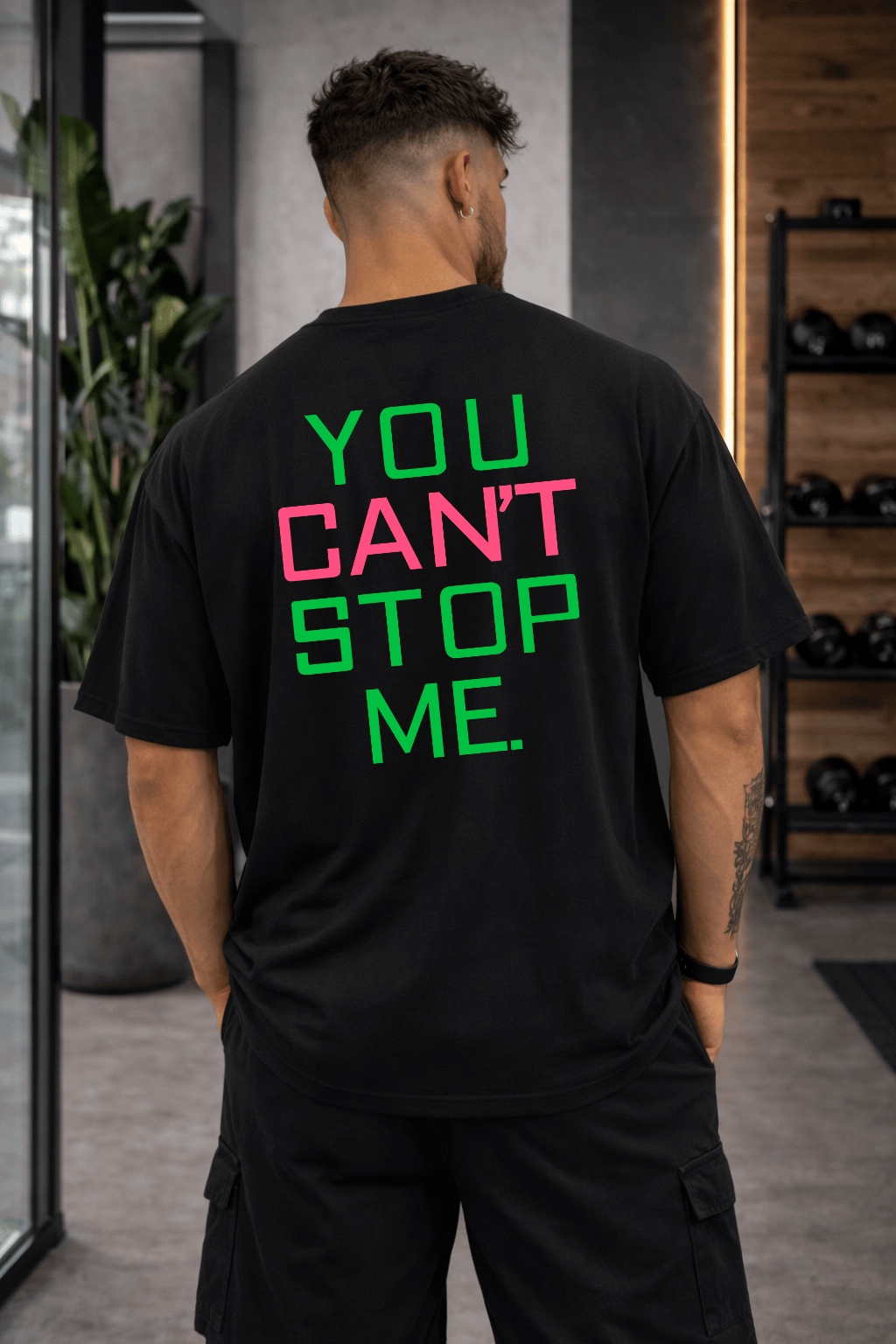 Camiseta Oversized Masculina “YOU CAN’T STOP ME.