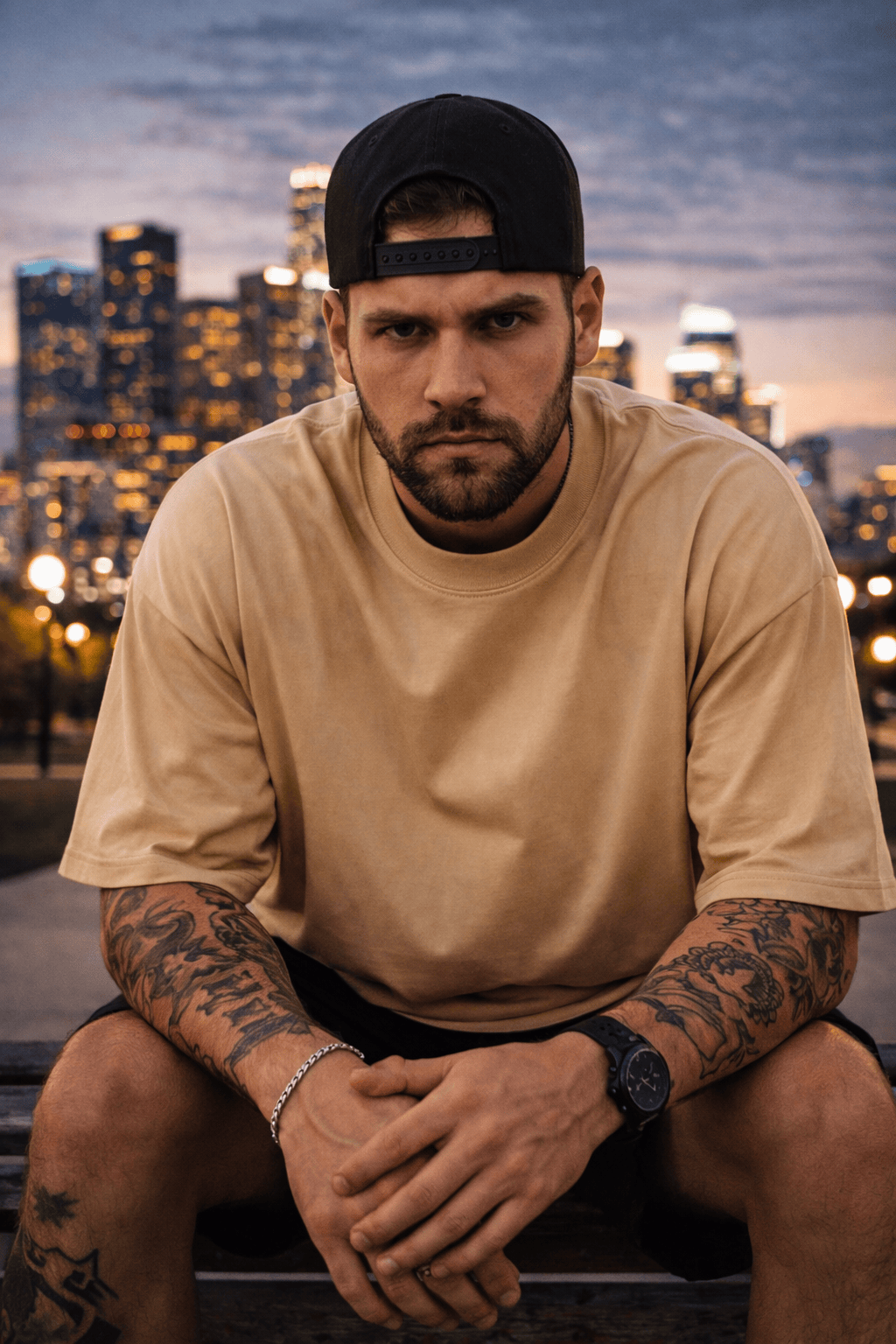 Lançamento | Camiseta Oversized Masculina Fearless Lion | Premium | Streetwear Casual