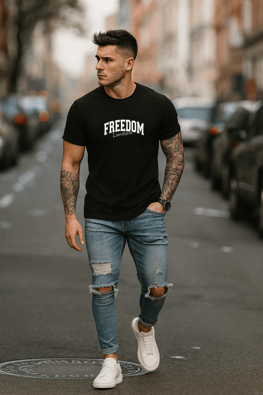 Camiseta Masculina Premium | Estampa - Freedom Limitles