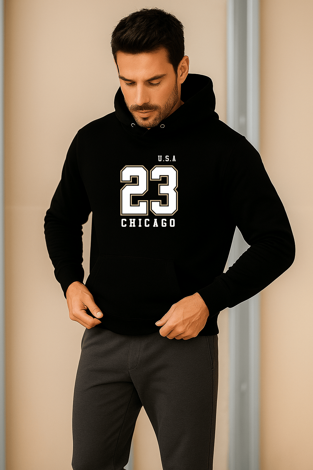 Moletom Masculino Canguru - U.S.A 23 Chicago (Cópia)