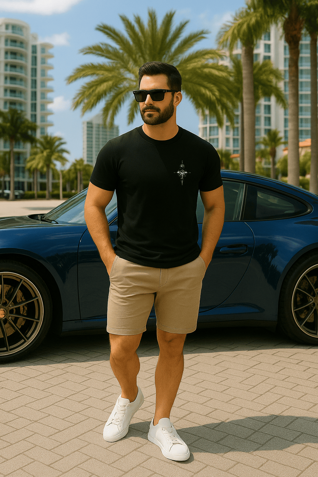 Camiseta Masculina Premium - Rosa dos Ventos Minimalista