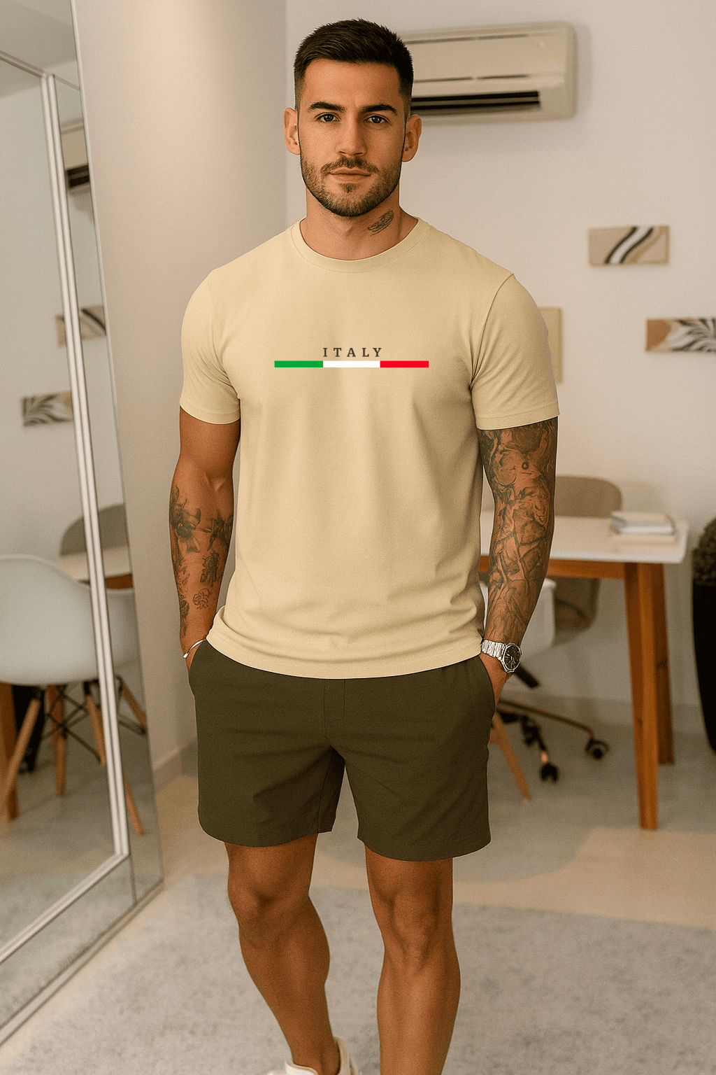 Camiseta Masculina Premium - Italy Algodão 100%