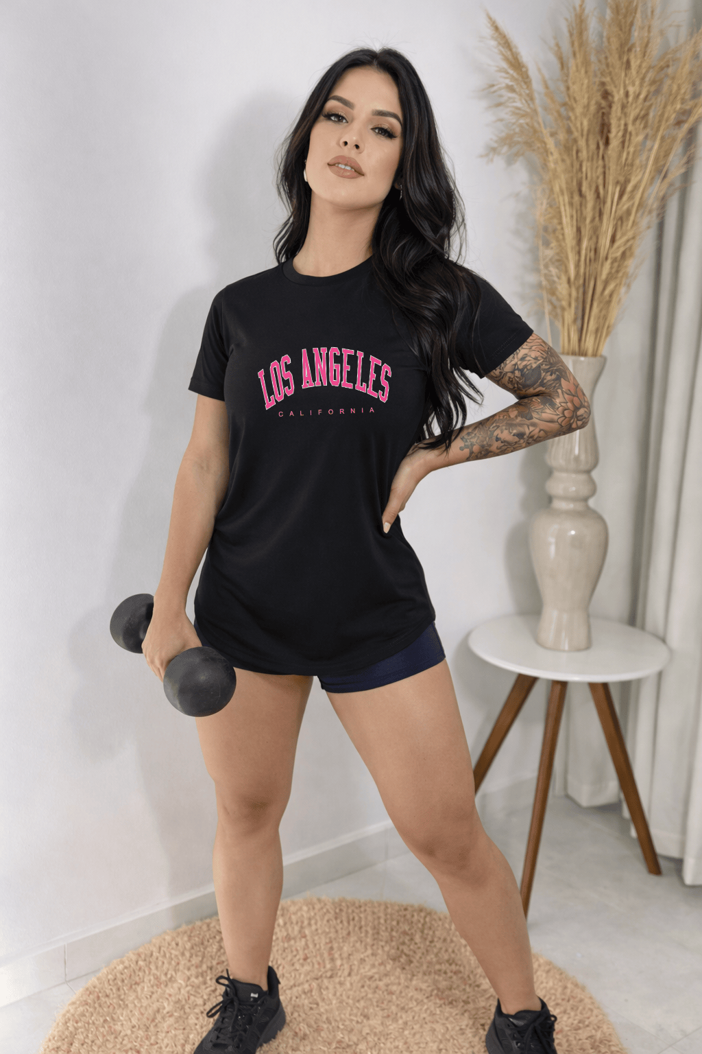 Camiseta Feminina Premium Manga Curta Tradicional  - Los Angeles