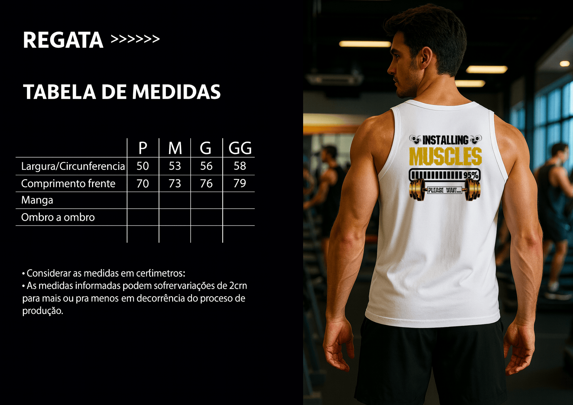 Camiseta Regata Masculina - Installing Muscles