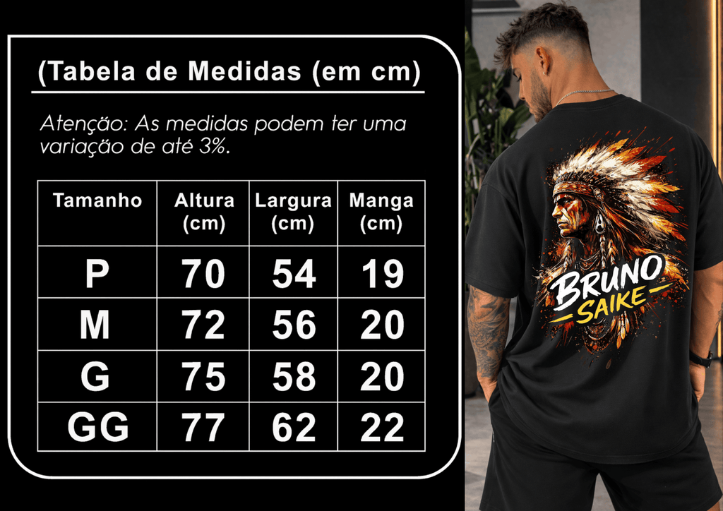 Camisetão Oversized  Masculina Bruno Saike by Almayda