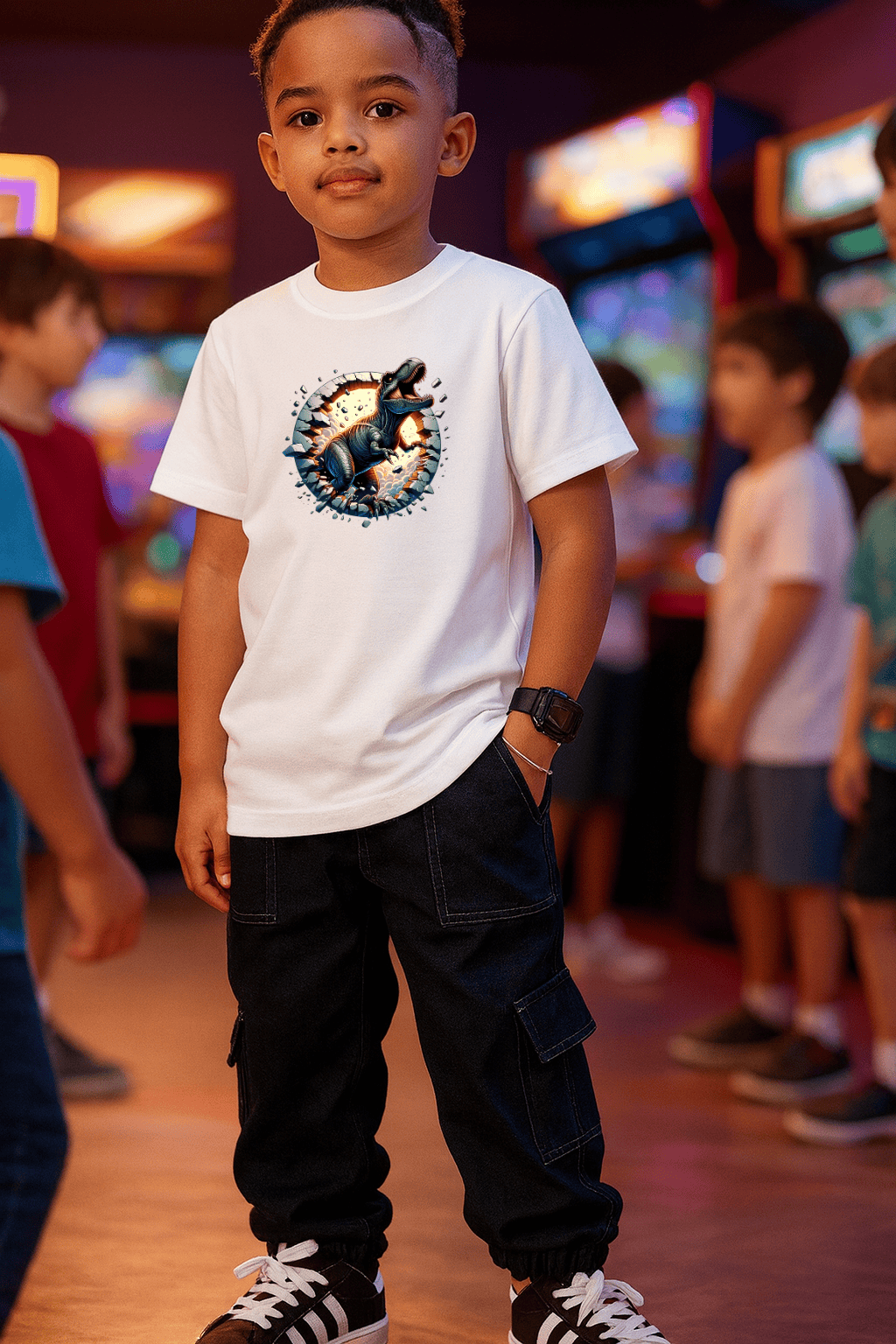Camiseta Infantil Masculina - Dino Breakout