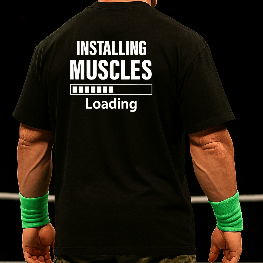 Camiseta Oversized Masculina - Installing Muscles