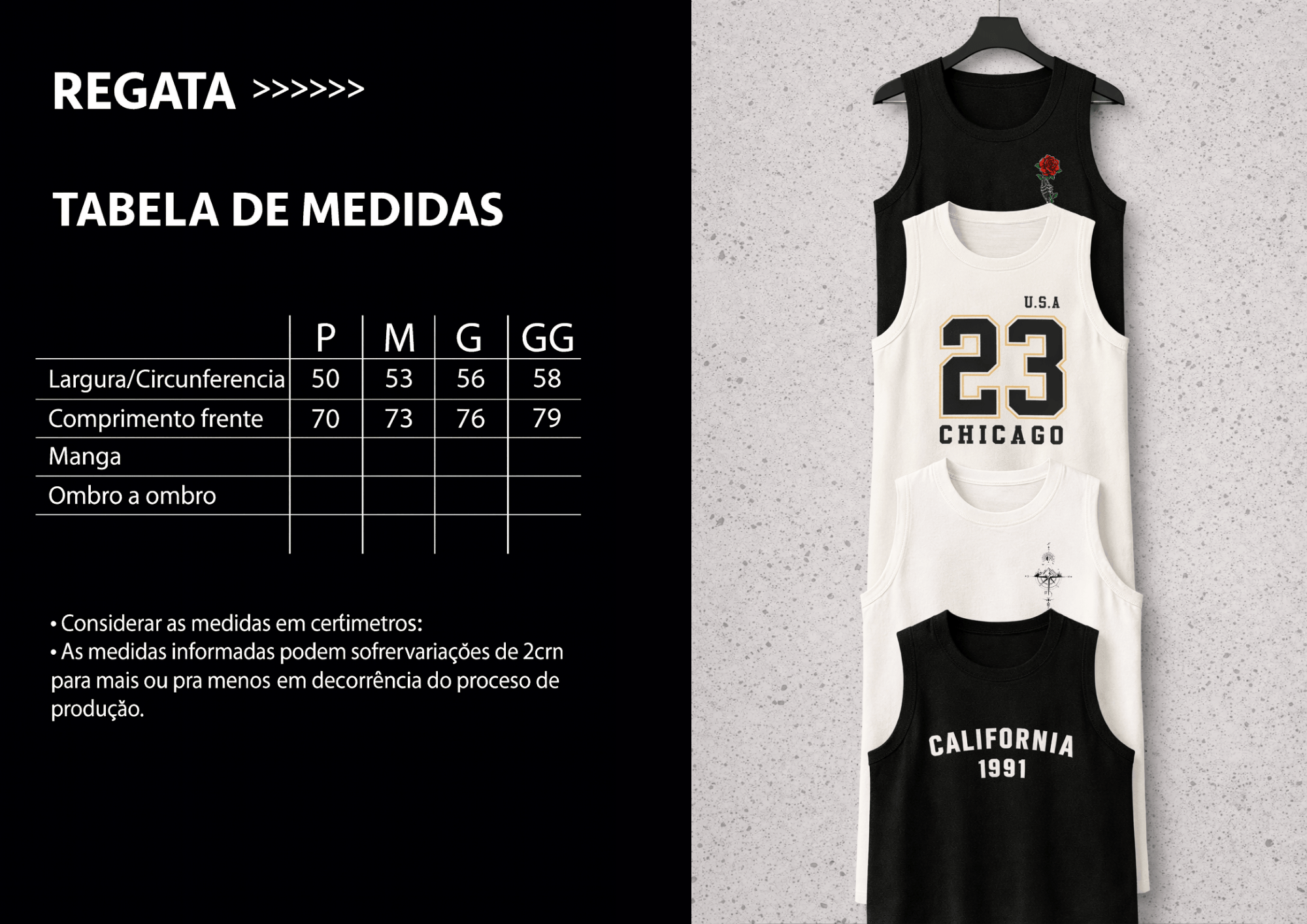 Kit com 4 Regatas Masculinas - Urbano Essential