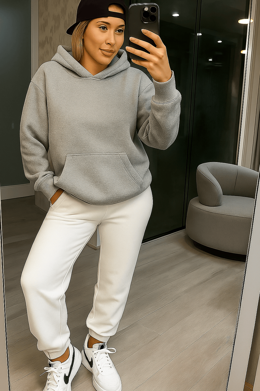 Moletom Feminino - Liso Canguru