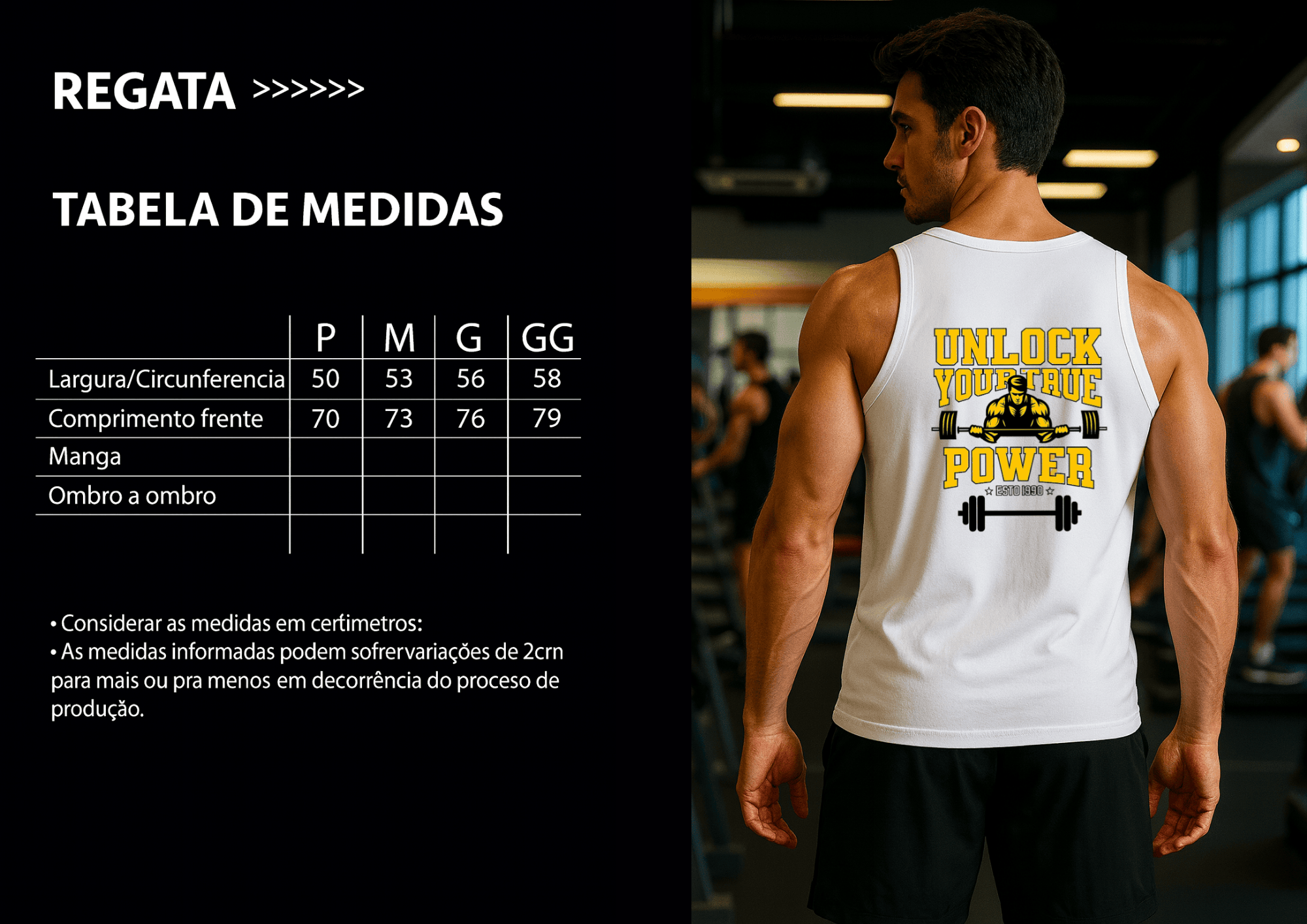 Camiseta Regata Masculina - Unlock Your True Power