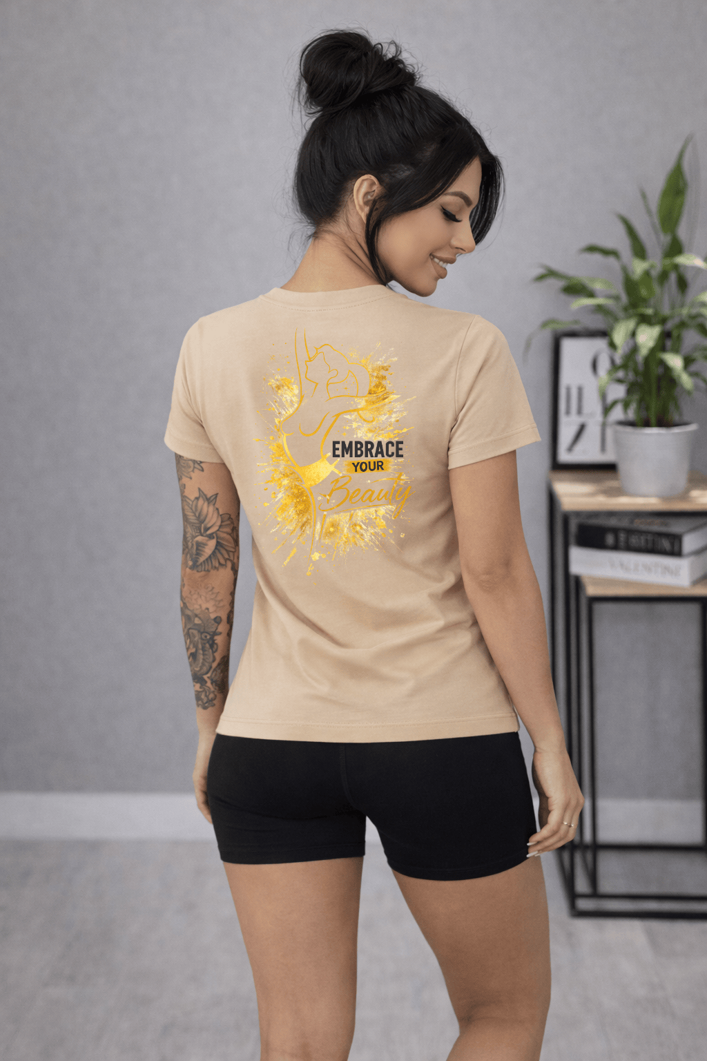 Camiseta Premium Manga Curta Tradicional Feminina - Embrace Your Beauty