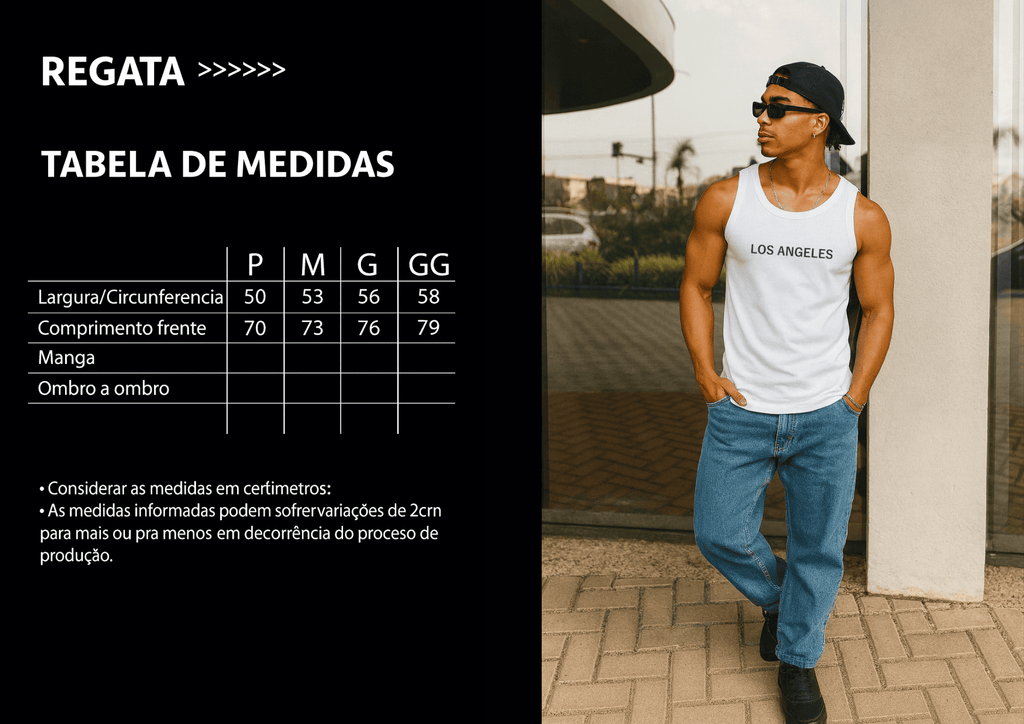 Camiseta Regata Masculina - Los Angeles | Streetwear Casual