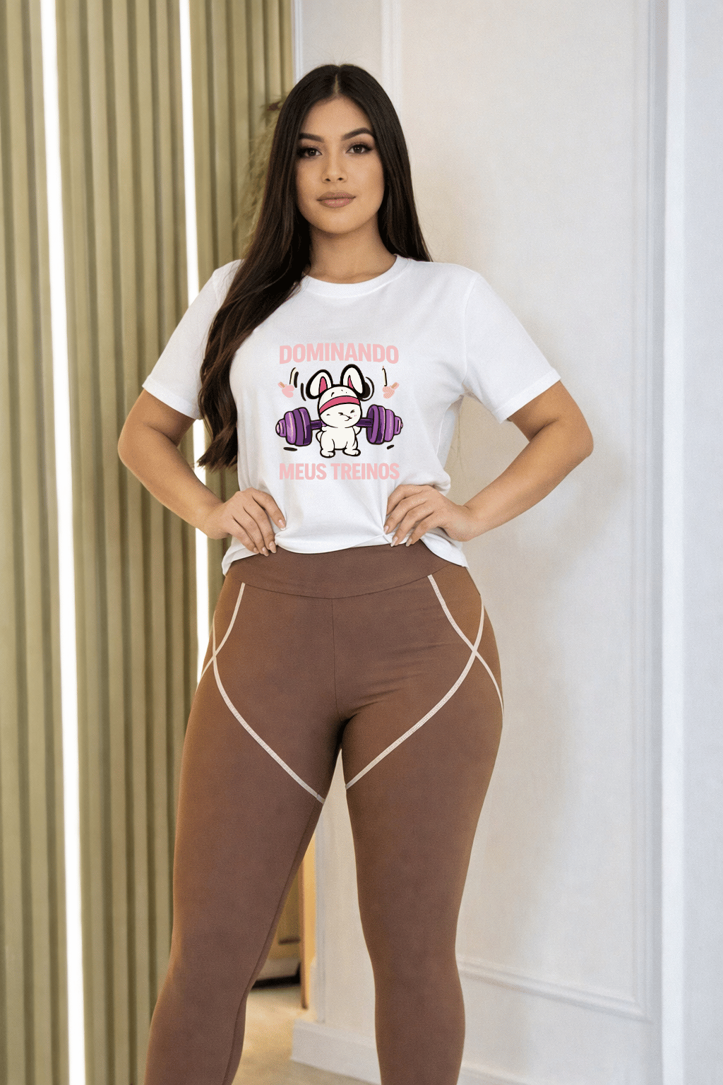 Camiseta Feminina Tradicional Manga Curta Almayda - Dominando Meus Treinos