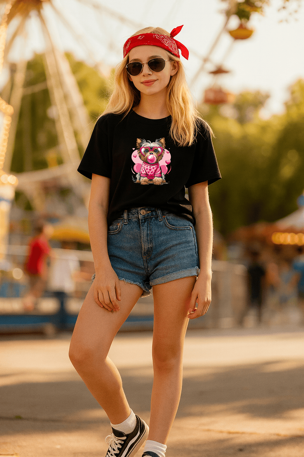 Camiseta Infantil Feminina - Puppy Pop Girl