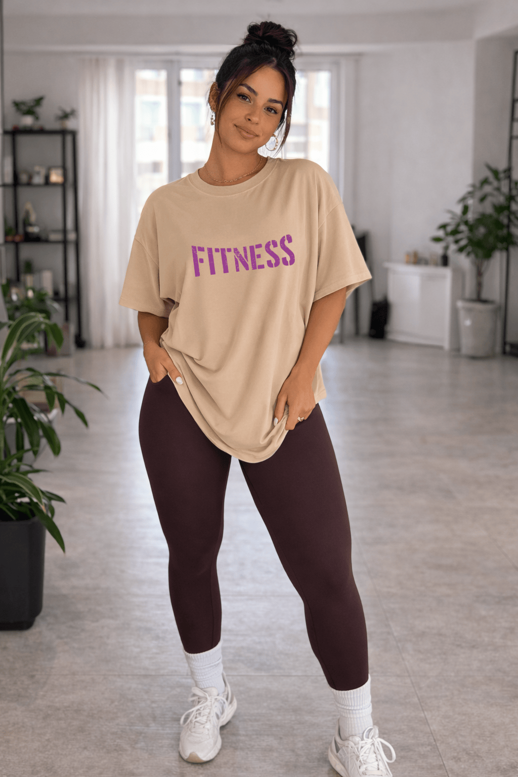 Camiseta Oversized (Camisetão) Feminina | Estampa Fitness
