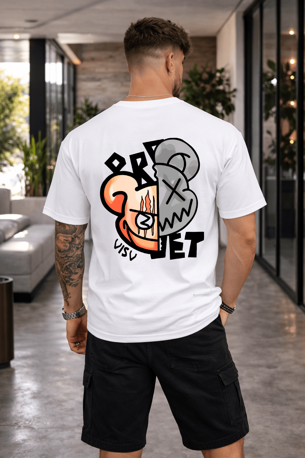 Camisetão Oversized Masculina | Estampa Urso Bear