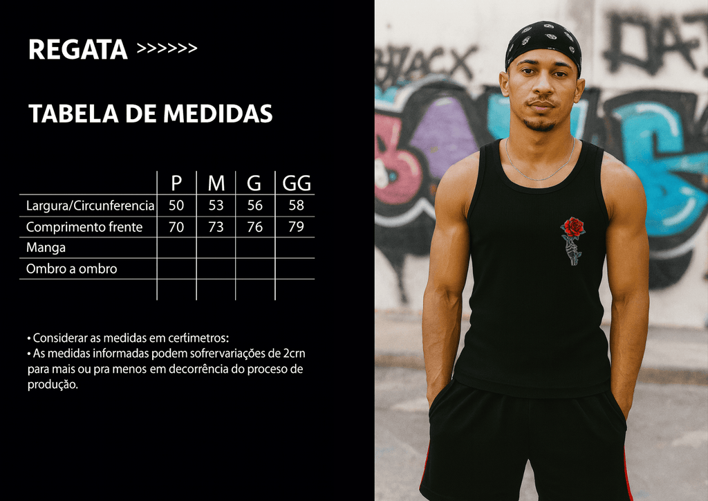 Camiseta Regata Masculina - Rose Pain Red | Streetwear Casual