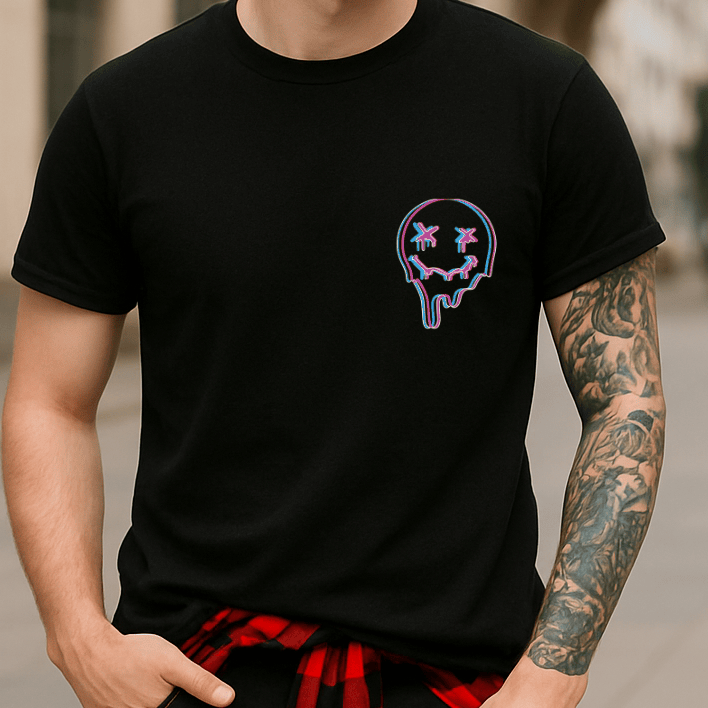 Camiseta Masculina Premium Streetwear - Drip Face