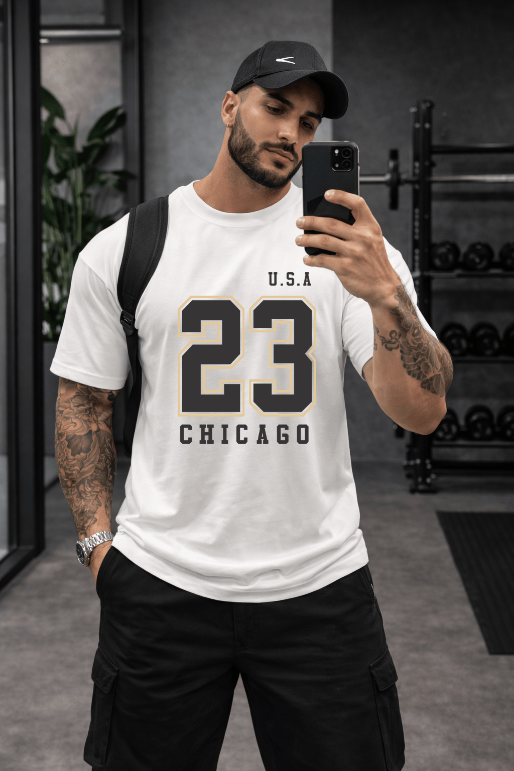 Camiseta Oversized Masculina -  U.S.A 23 Chicago