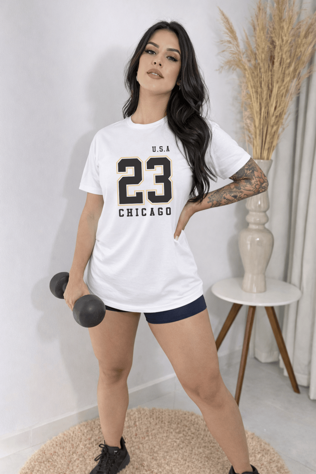 Camiseta Oversized (Camisetão) Feminina -  U.S.A 23 Chicago