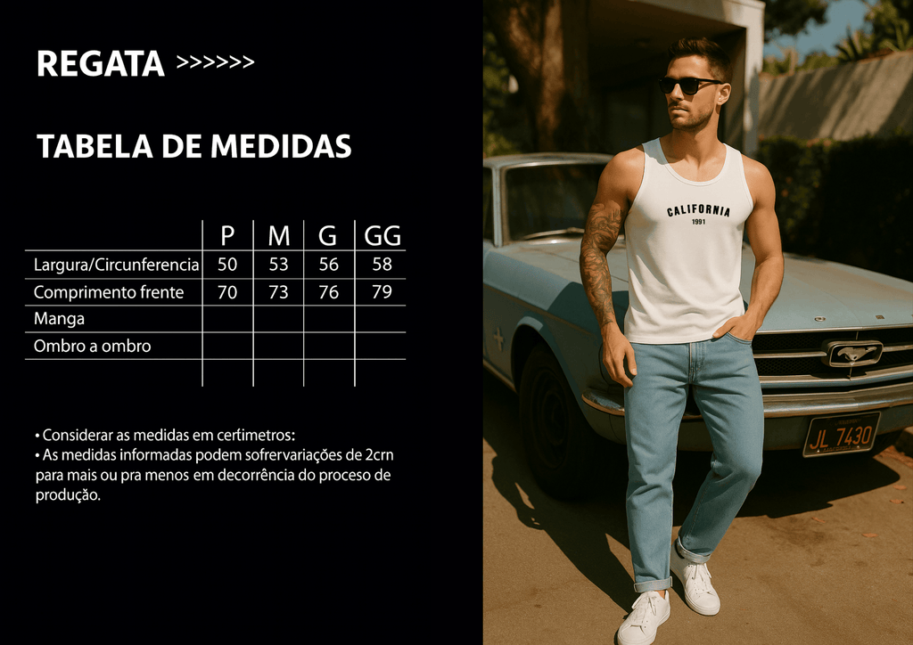 Camiseta Regata Masculina - California 1991