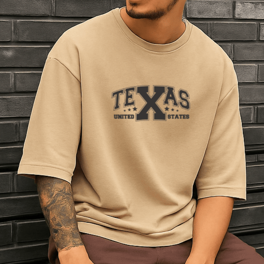 Camiseta Oversized Masculina Premium Texas United States