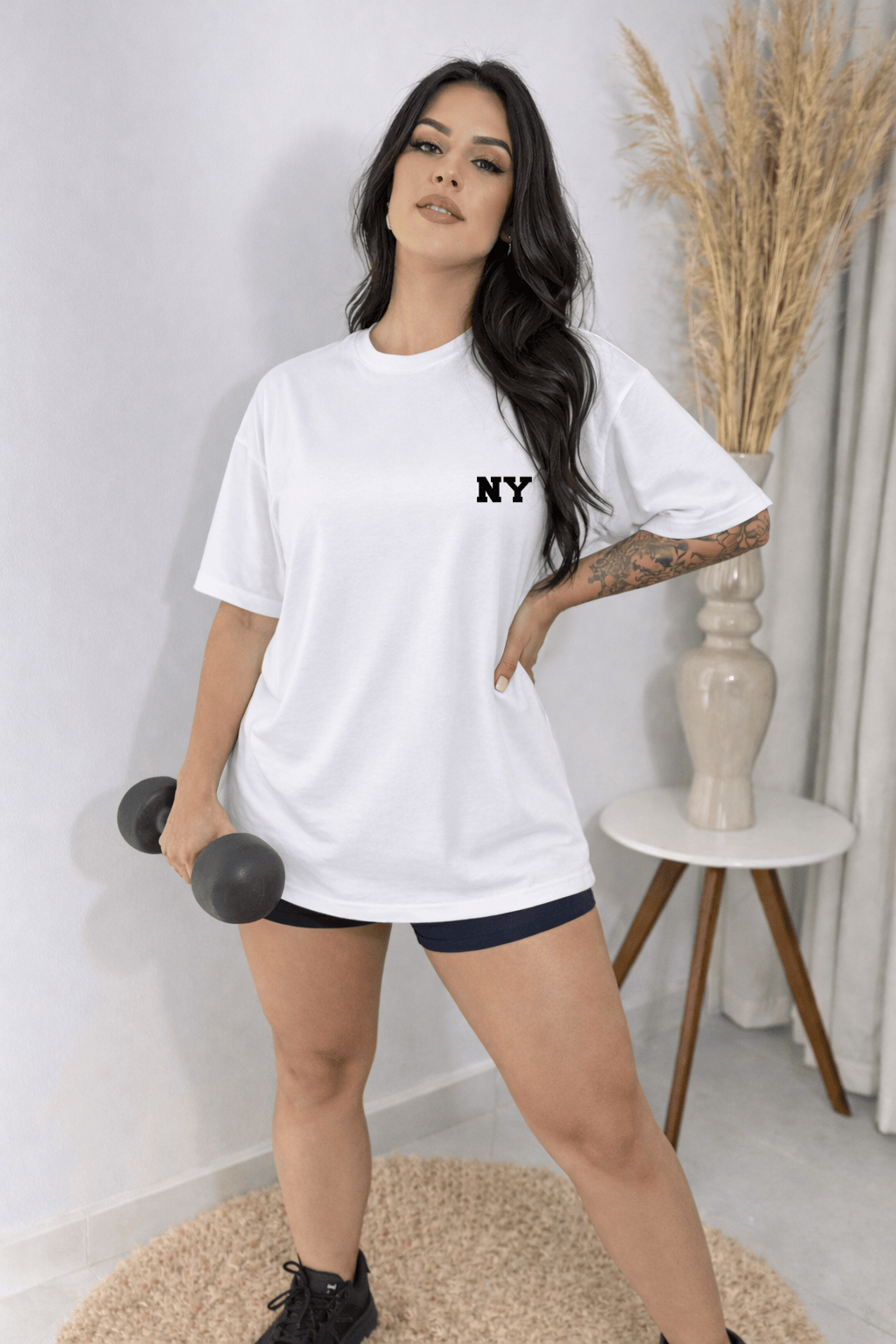 Camiseta Oversized Feminina | Estampa NY