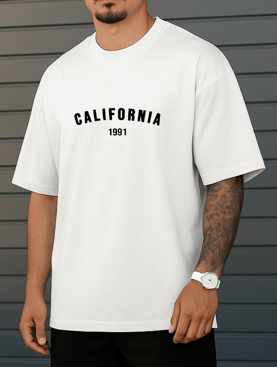 Camiseta Oversized Masculina | Estampa - California 1991