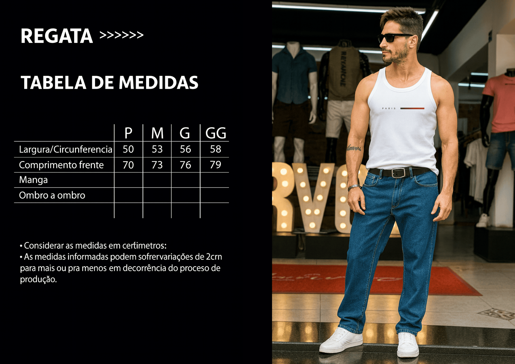 Camiseta Regata Masculina - Paris | Streetwear Casual