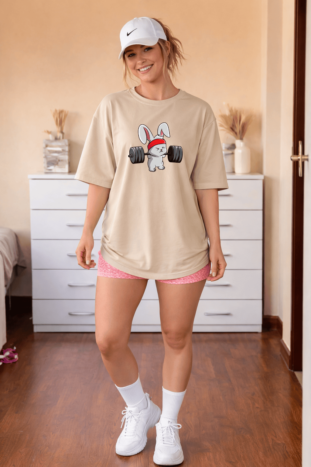 Camisetão Oversized Feminina Bunny Strong