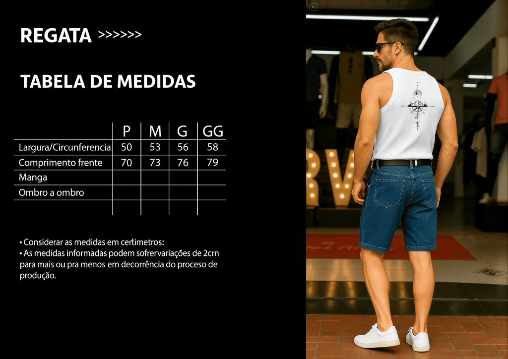 Camiseta Regata Masculina - Rosa dos Ventos