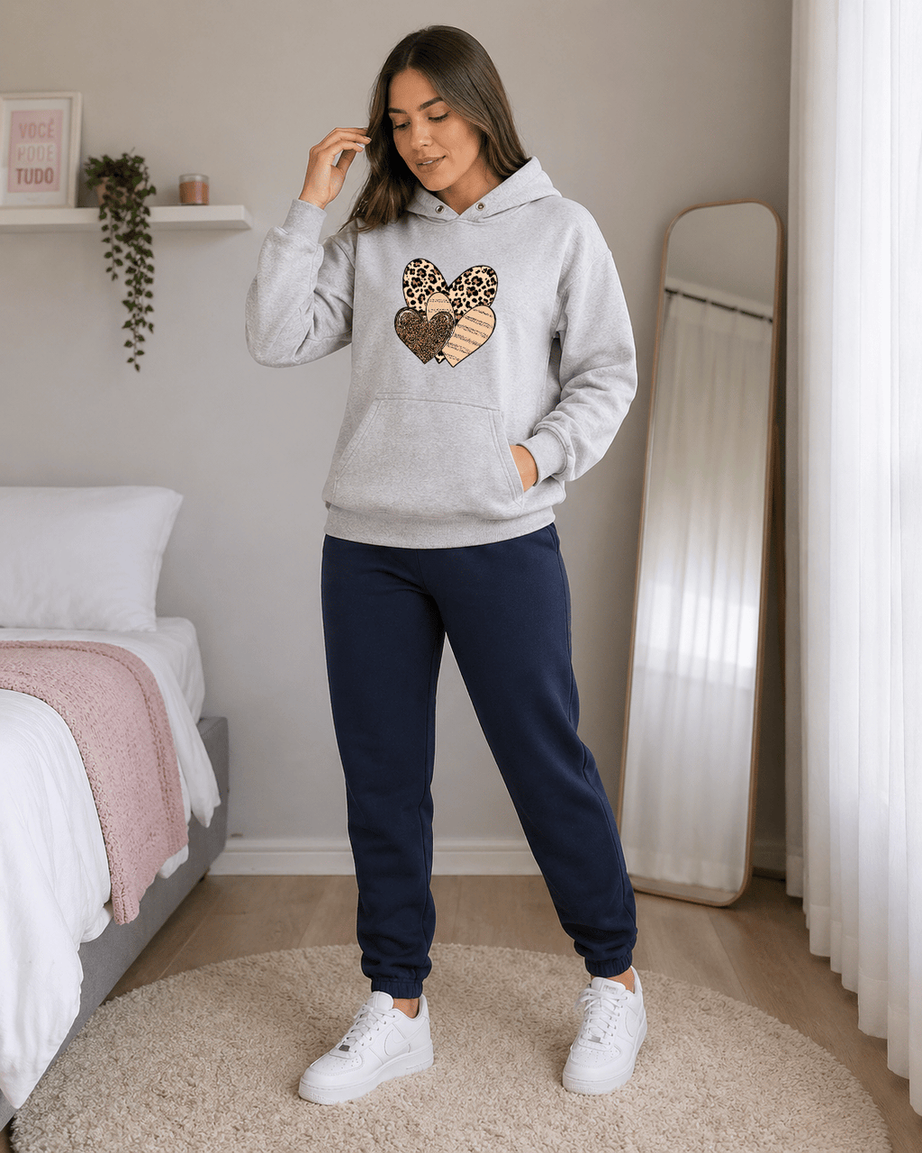 Moletom Canguru Feminino - Almayda Wild Love Chic