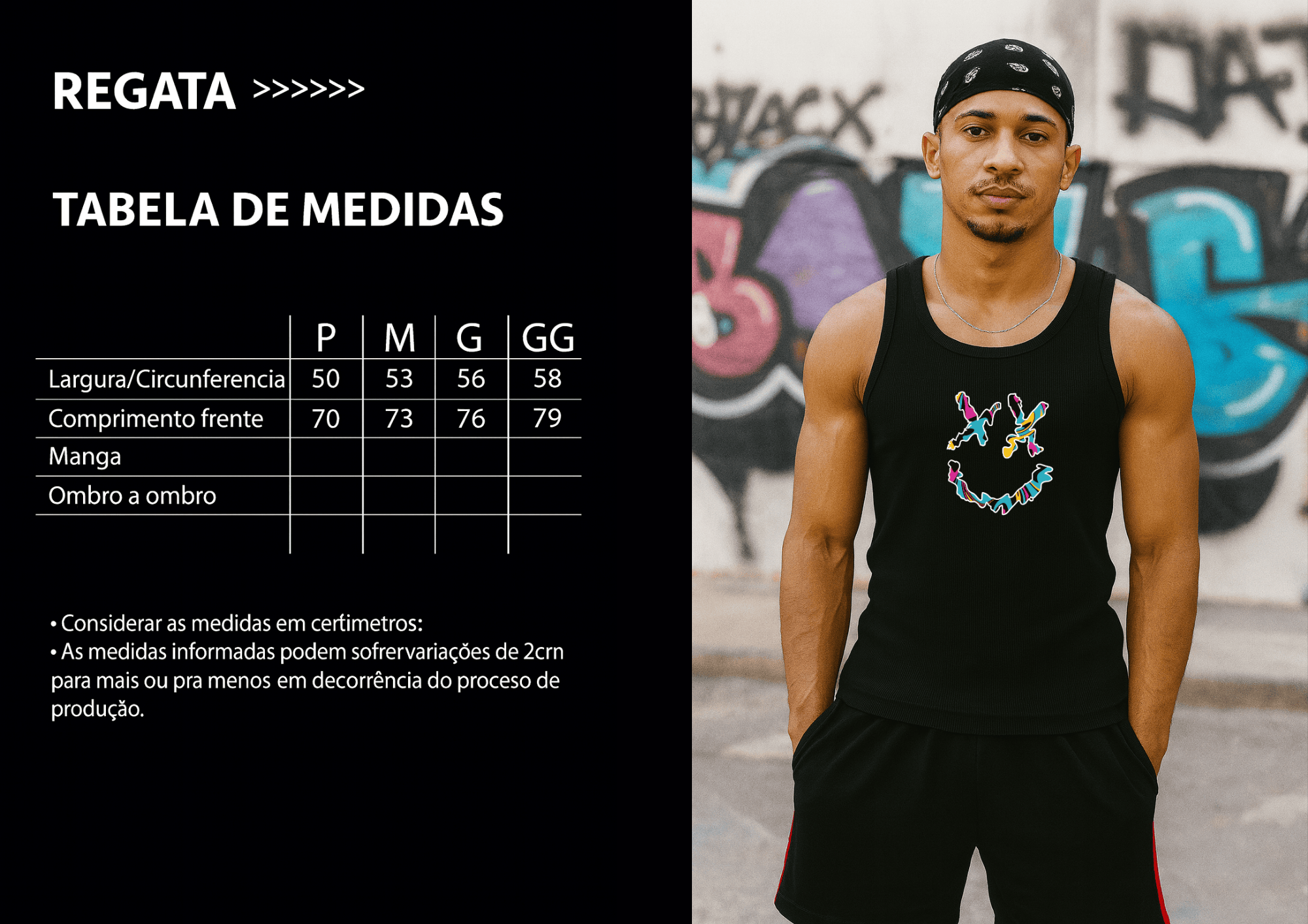 Camiseta Regata Masculina - Smiley | Streetwear Casual