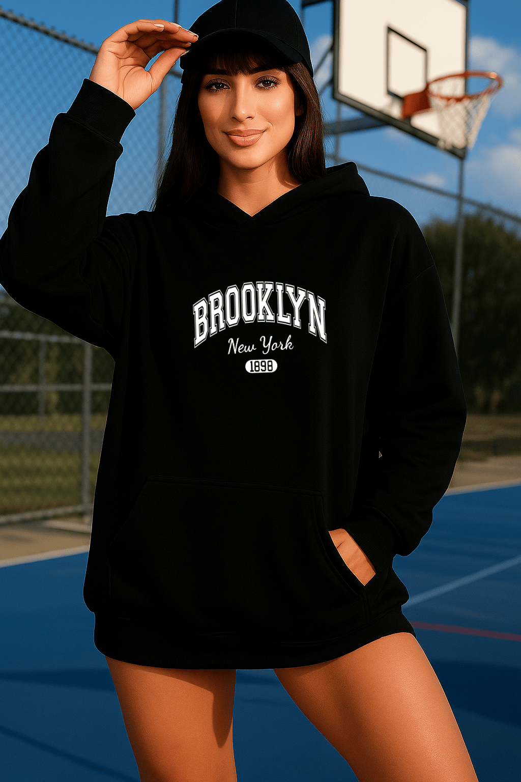 Moletom Feminino Canguru - Brooklyn New York