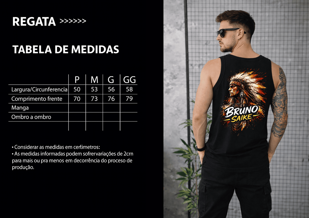 Camiseta Regata Masculina Bruno Saike by Almayda