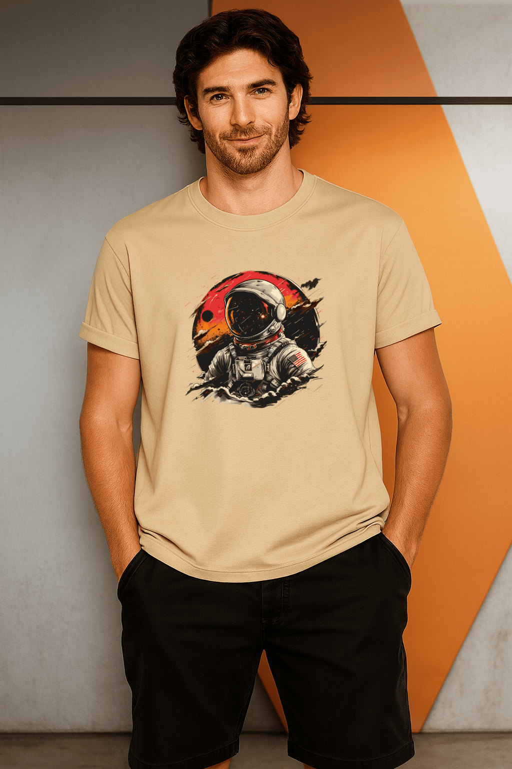 Camiseta Masculina Premium Casual - Space Explorer