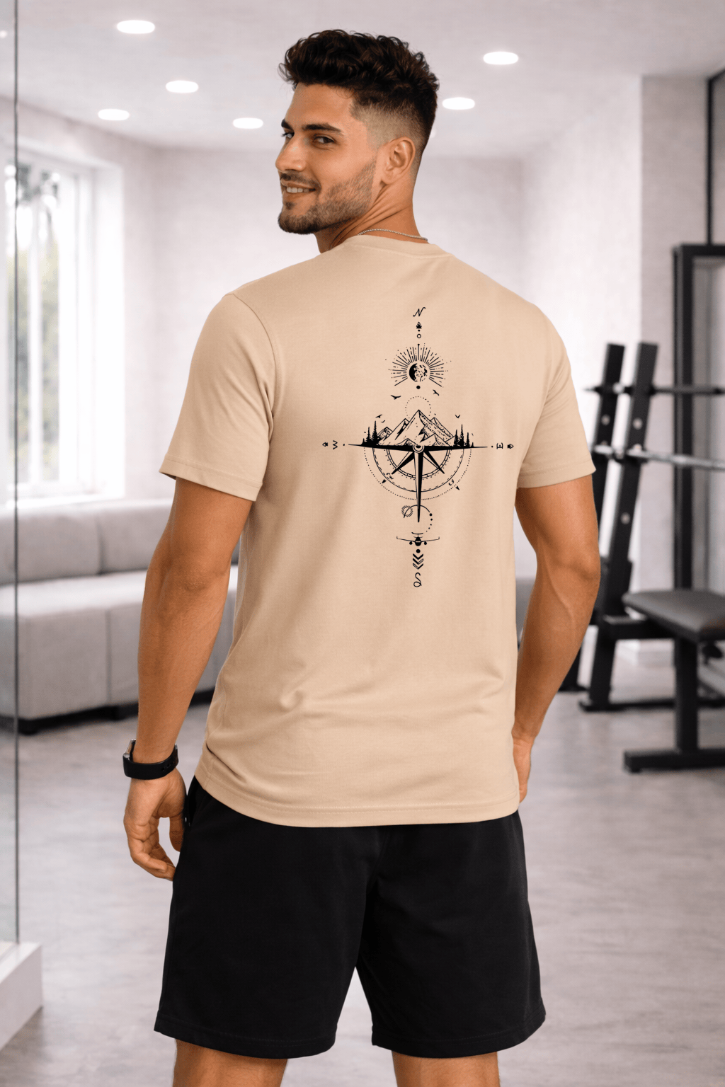 Camiseta Masculina Premium Manga Curta Tradicional  - Rosa dos Ventos