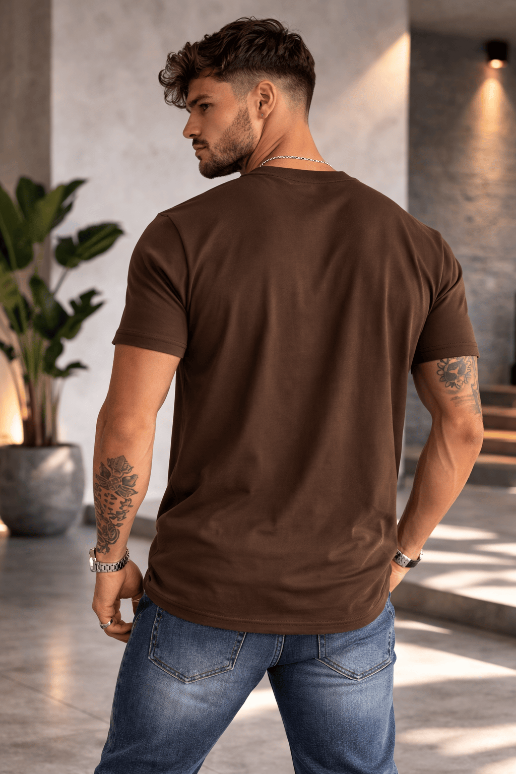 Camiseta Masculina Manga Curta Tradicional - Los Angeles Premium