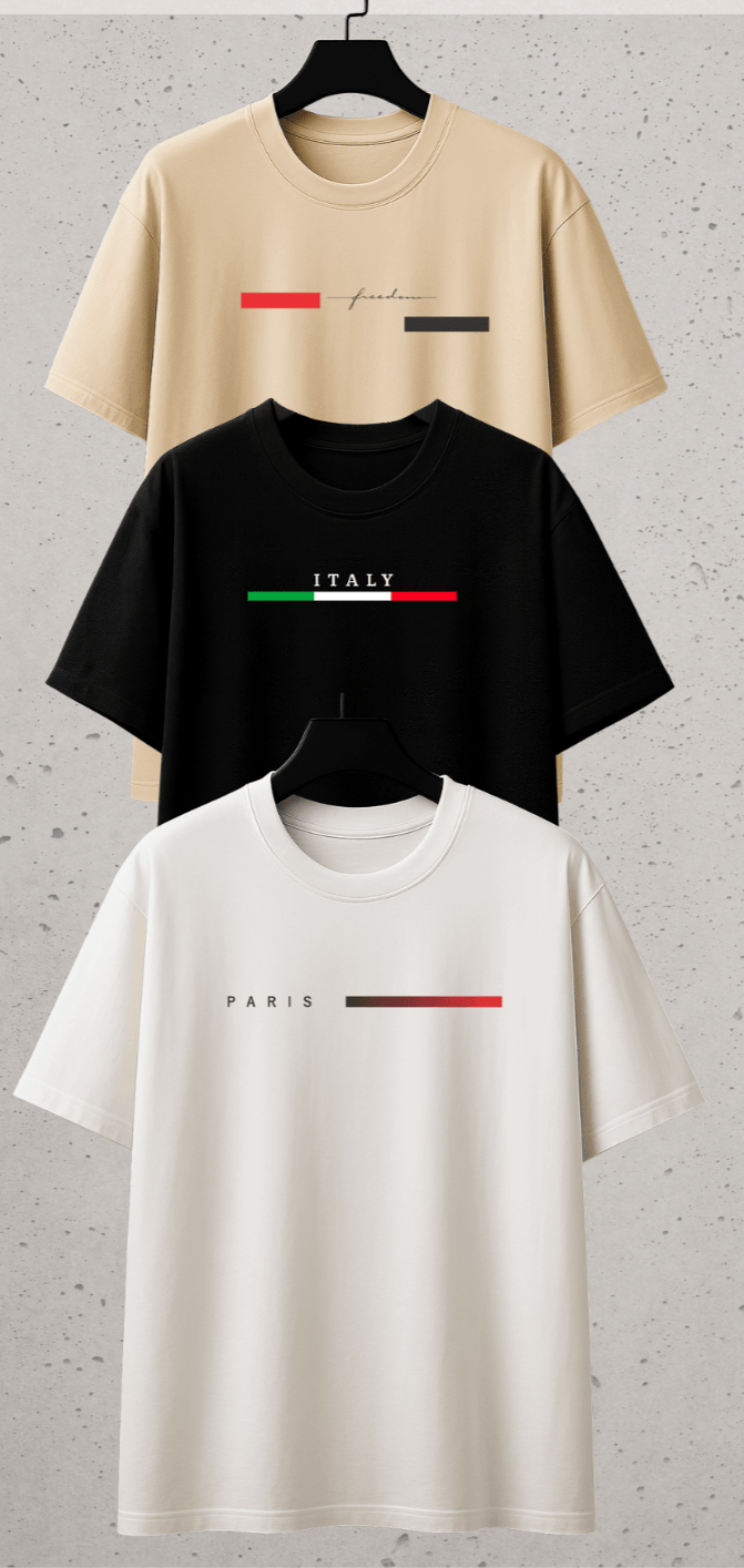 Kit 3 Camiseta Masculina Premium | Mais Vendidas - Urban Icons