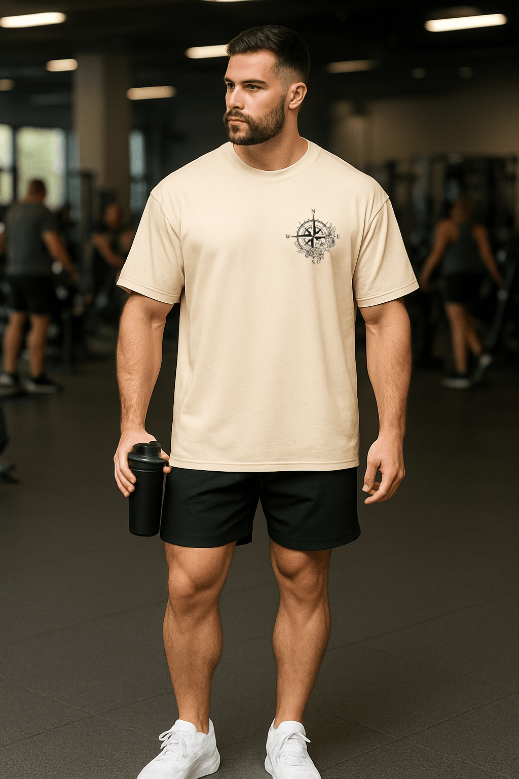 Camiseta Oversized Masculina | Estampa - Rosa dos Ventos