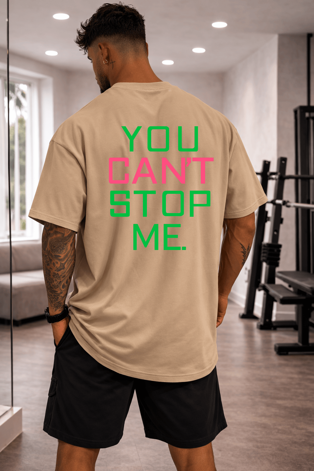 Camiseta Oversized Masculina “YOU CAN’T STOP ME.