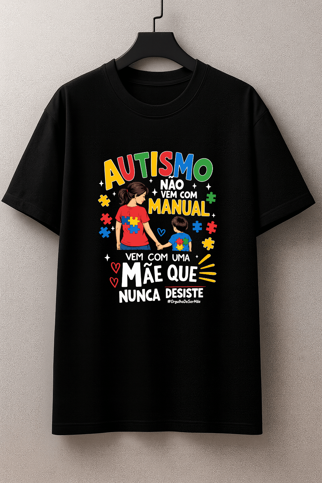 Camiseta Feminina Tradicional Manga Curta Almayda - Autismo Não Vem com Manual