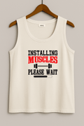 Camiseta Regata Masculina - Installing Muscles Please Wait