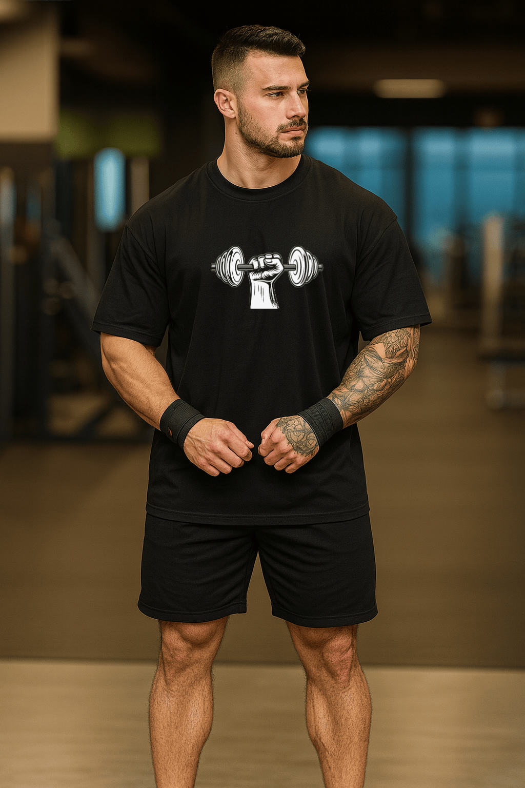 Camiseta Oversized Masculina | Estampa - Halteres