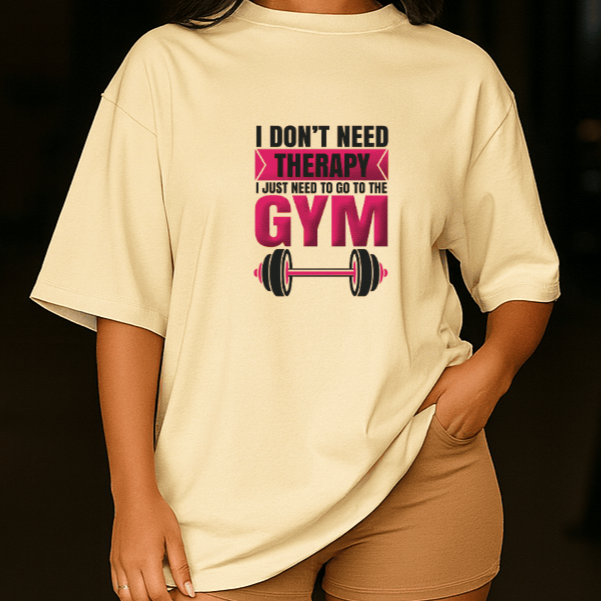 Camiseta Oversized Feminina | Estampa - Motivacional Gym