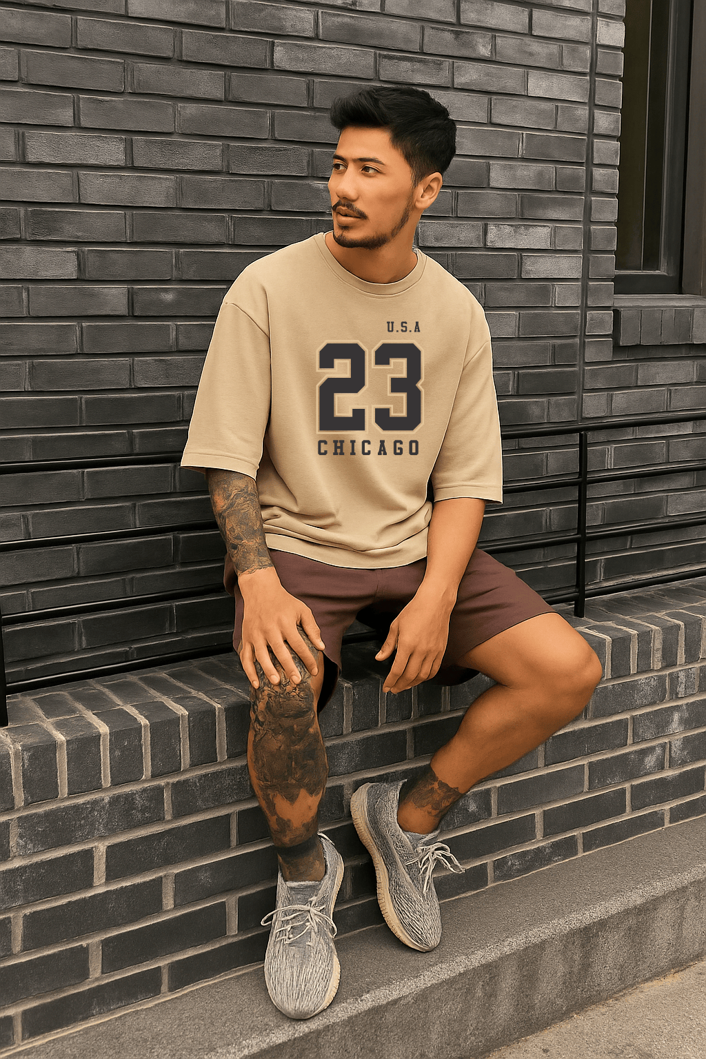Camiseta Oversized Masculina -  U.S.A 23 Chicago